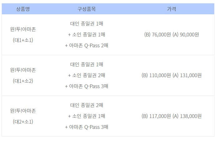 아마존 큐패스 가격표
