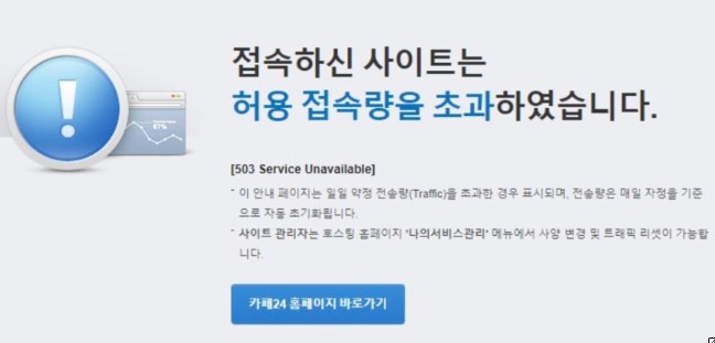트래픽 초과로 인한 서버다운