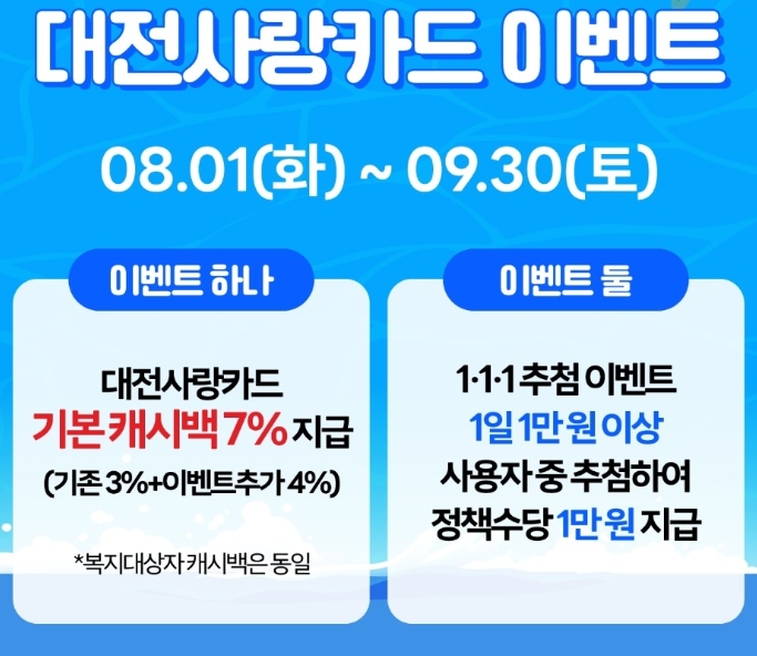 대전사랑카드 이벤트